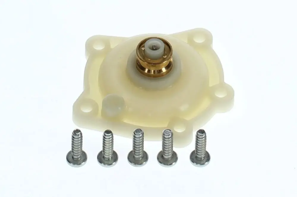 Deckel mit rundem Zentrum und Schraublöchern, umgeben von vier Schrauben. Produkt von Bosch, geeignet für Anwendungen mit ovalen Membranen.